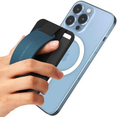 Sinjimoru M-Band Grip For Magsafe 3 In 1 Wallet - Blue